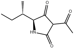 (5S)-3-Acetyl-5-[(S)-1-methylpropyl]-2,4-pyrrolidinedione 구조식 이미지