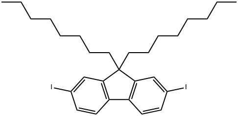 2 7-DIIODO-9 9-DIOCTYL-9H-FLUORENE  97 Structure