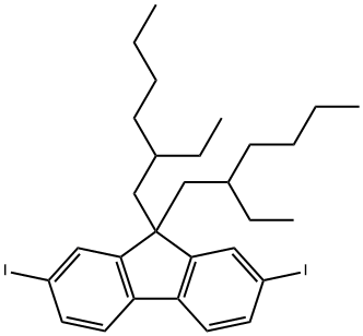 9 9-BIS(2-ETHYLHEXYL)-2 7-DIIODO-9H-FLU& Structure