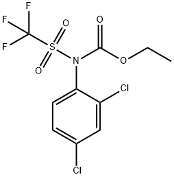 N-Trifluoromethylsulfonyl-N-(2,4-dichlorophenyl)carbamic acid ethyl ester Structure