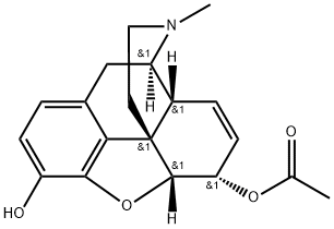 6-ACETYLMORPHINE 구조식 이미지