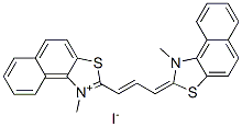 1-methyl-2-[3-(1-methylnaphtho[1,2-d]thiazolin-2-ylidene)propenyl]naphtho[1,2-d]thiazolium iodide Structure