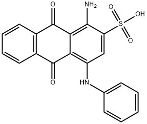 1-amino-4-anilino-9,10-dihydro-9,10-dioxo-2-anthracenesulphonic acid 구조식 이미지