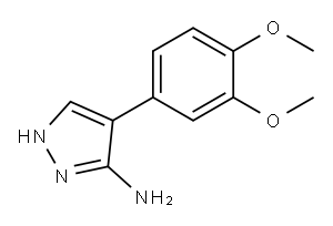 4-(3,4-Dimethoxyphenyl)-1H-pyrazol-5-amine Structure