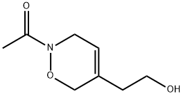 2H-1,2-Oxazine-5-ethanol, 2-acetyl-3,6-dihydro- (9CI) 구조식 이미지