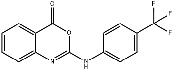 2-[4-(TRIFLUOROMETHYL)ANILINO]-4H-3,1-BENZOXAZIN-4-ONE 구조식 이미지