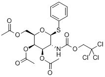 Phenyl 3,4,6-Tri-O-acetyl-2-deoxy-1-thio-2-(2,2,2-trichloroethoxyformamido)-beta-D-galactopyranoside 구조식 이미지