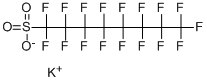 칼륨 1,1,2,2,3,3,4,4,5,5,6,6,7,7,8,8,8-헵타데카플루오로-1- 옥탄술폰산 구조식 이미지