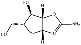 2-아미노-베타-D-아라비노후라노[1′,2′:4,5]옥사졸린 구조식 이미지