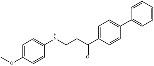 1-[1,1'-BIPHENYL]-4-YL-3-(4-METHOXYANILINO)-1-PROPANONE Structure