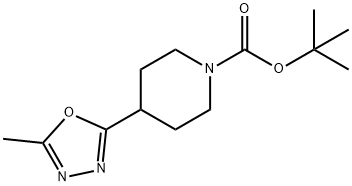 1-Boc-4-(5-Methyl-1,3,4-oxadiazol-2-yl)piperidine Structure