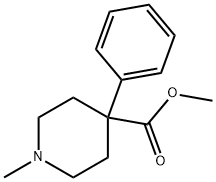 1-메틸-4-페닐-4-피페리딘카르복실산메틸에스테르 구조식 이미지