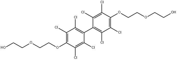 2,2'-[(2,2',3,3',5,5',6,6'-octachloro[1,1'-biphenyl]-4,4'-diyl)bis(oxyethane-2,1-diyloxy)]bisethanol 구조식 이미지