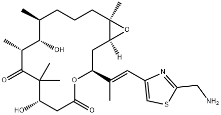 (1S,3S,7S,10R,11S,12S,16R)-3-[(1E)-2-[2-(Aminomethyl)-4-thiazolyl]-1-methylethenyl]-7,11-dihydroxy-8,8,10,12,16-pentamethyl-4,17-dioxabicyclo[14.1.0]heptadecane-5,9-dione Structure