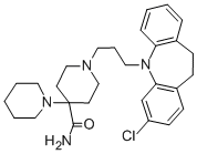 1'-[3-(3-chloro-10,11-dihydro-5H-dibenz(b,f)azepin-5-yl)propyl][1,4'-bipiperidine]-4'-carboxamide dihydrochloride 구조식 이미지