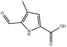 1H-피롤-2-카르복실산,5-포르밀-4-메틸-(9Cl) 구조식 이미지