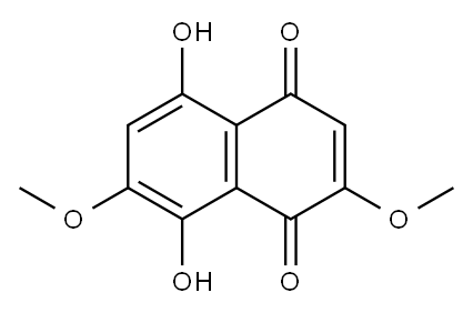 5,8-Dihydroxy-2,7-dimethoxy-1,4-naphthoquinone Structure