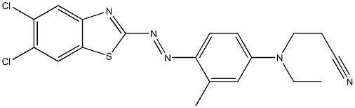 3-[[4-[(5,6-dichloro-2-benzothiazolyl)azo]-3-methylphenyl]ethylamino]propiononitrile  Structure