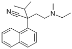 alpha-(2-(N-Ethyl-N-methylamino)ethyl)-alpha-isopropyl-1-naphthaleneac etonitrile Structure