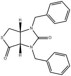 (3aS-cis)-1,3-dibenzyltetrahydro-1H-thieno[3,4-d]imidazole-2,4-dione  구조식 이미지