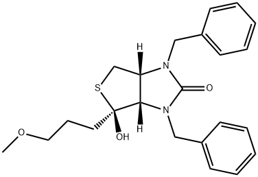 [3aS-(3aalpha,4alpha,6aalpha)]-1,3-dibenzyltetrahydro-4-hydroxy-4-(3-methoxypropyl)-1H-thieno[3,4-d]imidazol-2(3H)-one 구조식 이미지