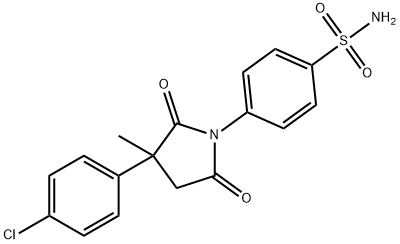 Benzenesulfonamide, 4-(2,5-dioxo-3-(4-chlorophenyl)-3-methyl-1-pyrroli dinyl)- Structure