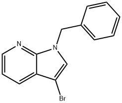 1-벤질-3-브로모-7-아자인돌 구조식 이미지