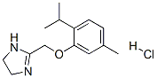 4,5-dihydro-2-[[2-isopropyl-5-methylphenoxy]methyl]-1H-imidazole monohydrochloride 구조식 이미지