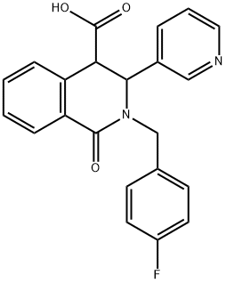 2-(4-FLUOROBENZYL)-1-OXO-3-PYRIDIN-3-YL-1,2,3,4-TETRAHYDROISOQUINOLINE-4-CARBOXYLIC ACID Structure