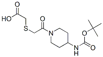 아세트산,[[2-[4-[[(1,1-디메틸에톡시)카르보닐]아미노]-1-피페리디닐]-2-옥소에틸]티오]-(9CI) 구조식 이미지