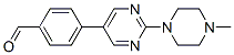 4-(2-(4-Methylpiperazin-1-yl)pyrimidin-5-yl)benzaldehyde 구조식 이미지