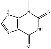 2,3-Dihydro-2-thioxo-3-methyl-7H-purin-6(1H)-one 구조식 이미지