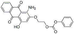 2-[(1-amino-9,10-dihydro-4-hydroxy-9,10-dioxo-2-anthryl)oxy]ethyl phenyl carbonate  Structure