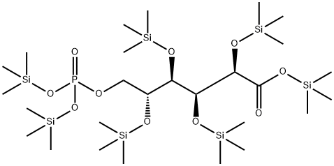 2-O,3-O,4-O,5-O-테트라키스(트리메틸실릴)-6-O-[비스(트리메틸실록시)포스피닐]-D-글루콘산트리메틸실릴에스테르 구조식 이미지