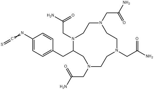 1,4,7,10-Tetraazacyclododecane-1,4,7,10-tetraacetamide, 2-[(4-isothiocyanatophenyl)methyl]- Structure