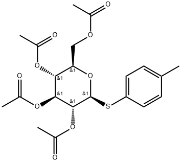 4-Methylphenyl 2,3,4,6-tetra-O-acetyl-1-thio-b-D-glucopyranoside 구조식 이미지