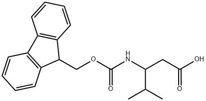 3-(FMoc-aMino)-4-메틸펜탄산 구조식 이미지