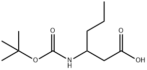 3-TERT-BUTOXYCARBONYLAMINO-HEXANOIC ACID Structure