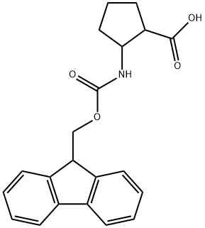 Cyclopentanecarboxylic acid, 2-[[(9H-fluoren-9-ylmethoxy)carbonyl]amino]- (9CI) Structure