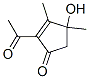 2-Cyclopenten-1-one, 2-acetyl-4-hydroxy-3,4-dimethyl- (9CI) Structure