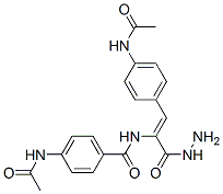 4-아세트아미도-N-[(Z)-2-(4-아세트아미도페닐)-1-(히드라진카르보닐)에테닐]벤즈아미드 구조식 이미지
