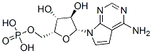 [(2R,3R,4R,5R)-5-(5-amino-2,4,9-triazabicyclo[4.3.0]nona-1,3,5,7-tetra en-9-yl)-3,4-dihydroxy-oxolan-2-yl]methoxyphosphonic acid Structure