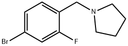 1-(4-BROMO-2-FLUOROBENZYL)PYRROLIDINE, 98% MIN. Structure