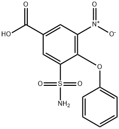 3-Nitro-4-phenoxy-5-sulfaMoylbenzoic Acid 구조식 이미지