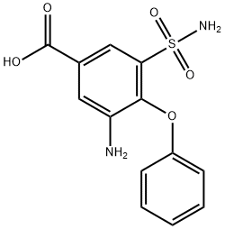 3-amino-5-(aminosulphonyl)-4-phenoxybenzoic acid 구조식 이미지