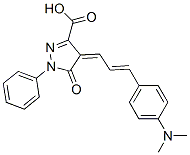 4-[3-[4-(dimethylamino)phenyl]allylidene]-4,5-dihydro-5-oxo-1-phenyl-1H-pyrazole-3-carboxylic acid  구조식 이미지