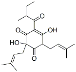 2,5-Dihydroxy-2,6-bis(3-methyl-2-butenyl)-4-(2-methyl-1-oxobutyl)-4-cyclohexene-1,3-dione 구조식 이미지