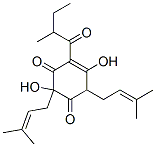 2,5-Dihydroxy-2,6-bis(3-methyl-2-butenyl)-4-(2-methyl-1-oxobutyl)-4-cyclohexene-1,3-dione Structure