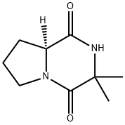 Pyrrolo[1,2-a]pyrazine-1,4-dione, hexahydro-3,3-dimethyl-, (S)- (9CI) Structure