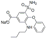 sodium 3-(aminosulphonyl)-5-(butylamino)-4-phenoxybenzoate         구조식 이미지